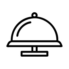 Cloche Cover on Serving Stand Icon Design