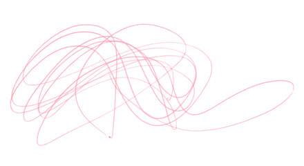Pink grunge pen lines, messy lines, hand drawn sketch, abstract doodle, isolated chaotic lines, grunge overlapping lines texture, artwork, ink, transparent background.