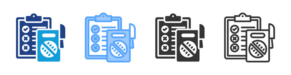 Prepared Meals icon set multiple style collection