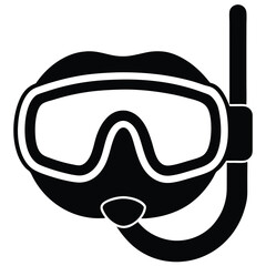 Cute Snorkel Mask Vector Illustration