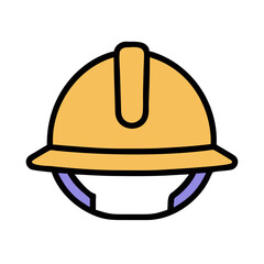 Construction Worker Helmet Icon Design