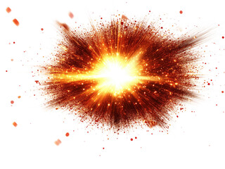 Fiery Cosmic Explosion Bright Starburst Glowing Nebulae