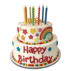 birthday cake isolated on white