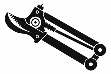 bolt cutter silhouette line art vector illustration