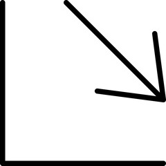 Chart down icon
