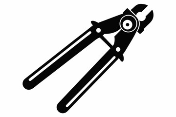 bolt cutter silhouette line art vector illustration