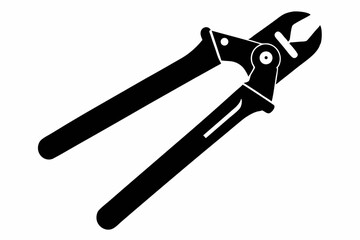 bolt cutter silhouette line art vector illustration