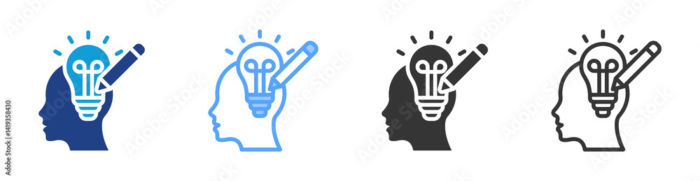 Poster Creation icon set multiple style collection