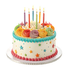 birthday cake isolated on white