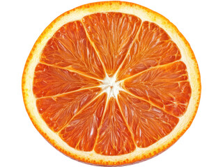 A Detailed Closeup of a Sliced Orange Revealing its Vibrant Interior Segments and Texture