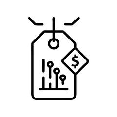 Digital Price Tag Display Icon Design