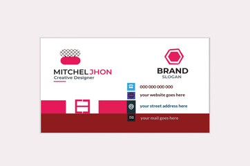 Modern creative business card and name card template vector design. Futuristic business card design.
