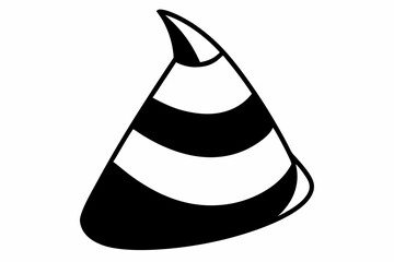 candy corn silhouette line art vector illustration