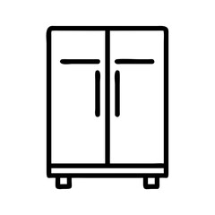 Double Door Refrigerator Icon Design