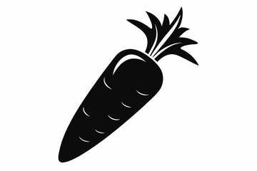 carrot plant silhouette line art vector illustration