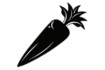 carrot plant silhouette line art vector illustration