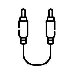 Dual Audio Cable with Jack Ends Icon Design