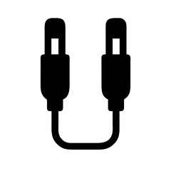 Dual Audio Cable with Jack Ends Icon Design