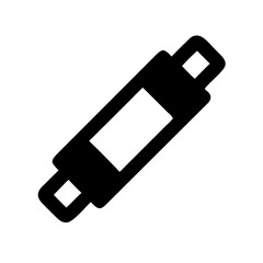 Electrical Fuse with Metal Caps Icon Design