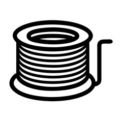 Electrical Wire Coil on Spool Icon Design