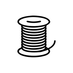 Electrical Wire Coil on Spool Icon Design