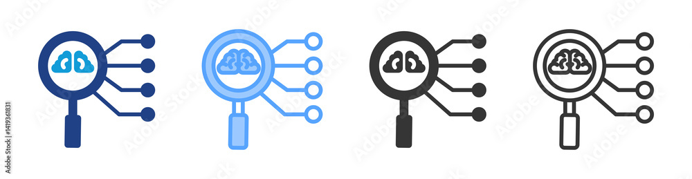 Poster Clarification icon set multiple style collection