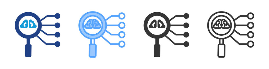 Clarification icon set multiple style collection