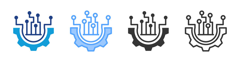 Electronic icon set multiple style collection