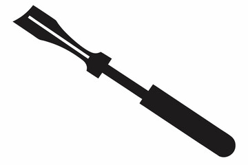 chisel silhouette line art vector illustration