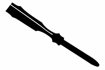 chisel silhouette line art vector illustration