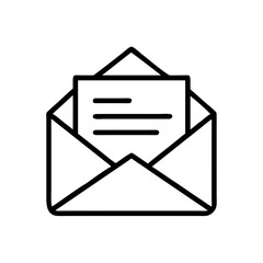 Envelope with Letter Inside Icon Design