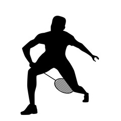 Badminton Player Silhouette