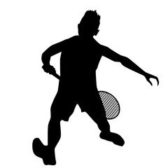 Badminton Player Silhouette