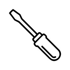 Flathead Screwdriver Symbol Icon Design
