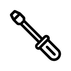 Flathead Screwdriver Symbol Icon Design