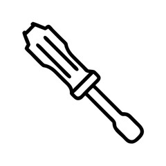 Flathead Screwdriver Symbol Icon Design
