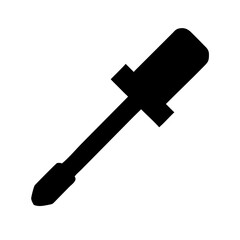 Flathead Screwdriver Symbol Icon Design