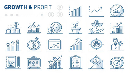 set of business icons