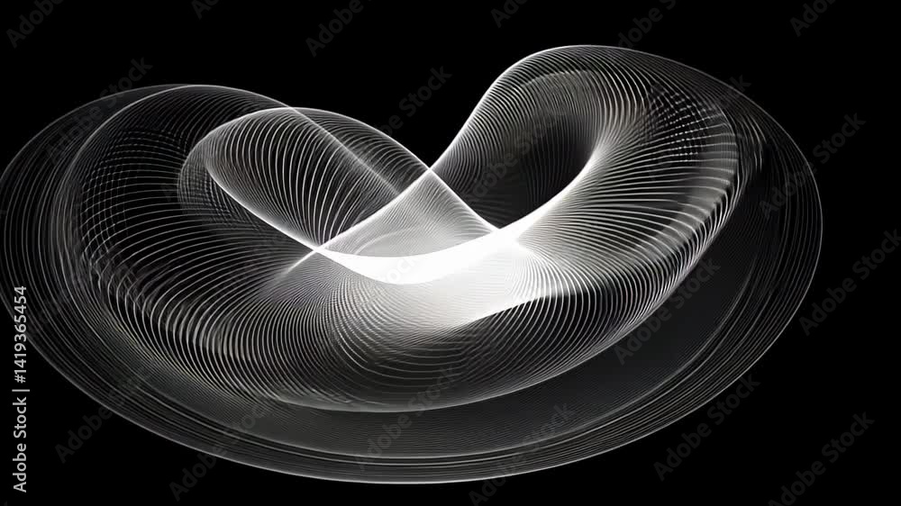 Poster Dynamic light patterns swirl in mesmerizing harmony, creating a visual symphony of motion and elegance Generative AI