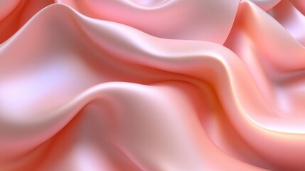 Obraz premium Fluid, peachy pink silk folds.