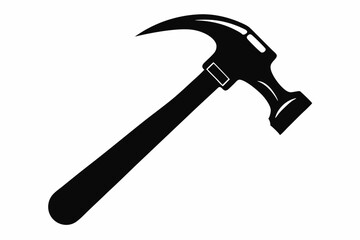 claw hammer silhouette line art vector illustration