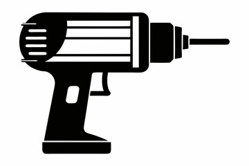 core drill silhouette line art vector illustration
