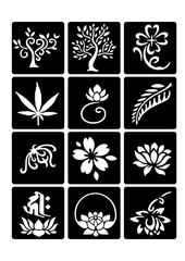 DIY Glam Squad: Glitter Tattoo SVG Stencils for Creative Projects - Digital Files