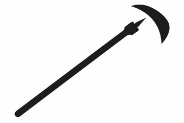 crowbar silhouette line art vector illustration
