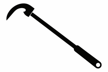 crowbar silhouette line art vector illustration