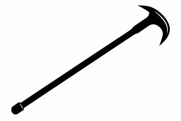 crowbar silhouette line art vector illustration