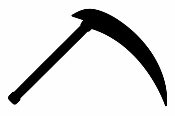 crowbar silhouette line art vector illustration