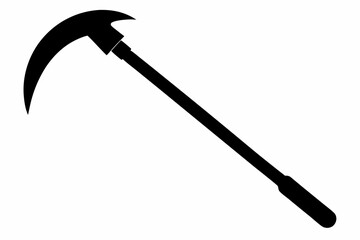 crowbar silhouette line art vector illustration