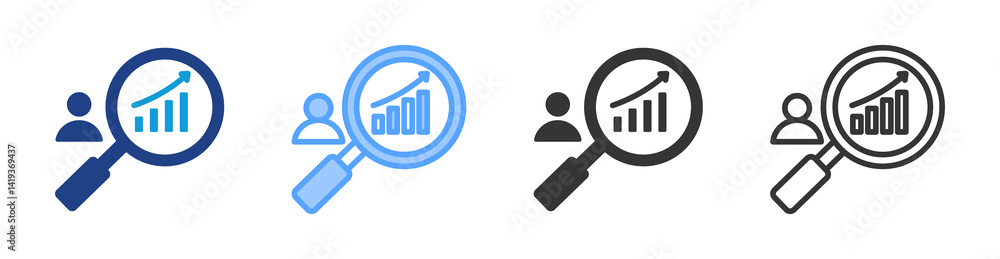 Leinwandbilder performance icon set multiple style collection