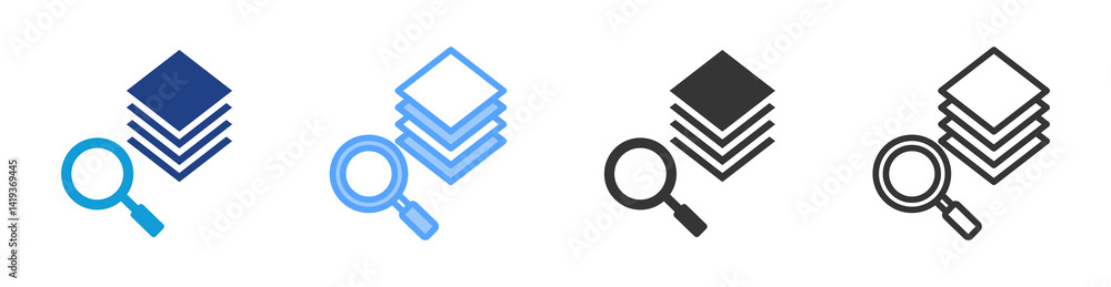 Poster Elements Control icon set multiple style collection